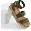 image:imageDREAM PAIRS Womens Open Toe Elastic Platform Wedge SandalsArmy Green
