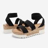 image:imageDREAM PAIRS Womens Open Toe Elastic Platform Wedge SandalsBlack