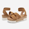 image:imageDREAM PAIRS Womens Open Toe Elastic Platform Wedge SandalsCamel