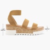 image:imageDREAM PAIRS Womens Open Toe Elastic Platform Wedge SandalsCamel
