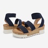 image:imageDREAM PAIRS Womens Open Toe Elastic Platform Wedge SandalsNavy
