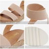 image:imageDREAM PAIRS Womens Open Toe Elastic Platform Wedge SandalsNude