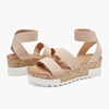 image:imageDREAM PAIRS Womens Open Toe Elastic Platform Wedge SandalsNude