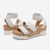 image:imageDREAM PAIRS Womens Open Toe Elastic Platform Wedge SandalsWhite