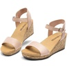image:imageDREAM PAIRS Womens Cushioned Platform Wedge SandalsNudesuede