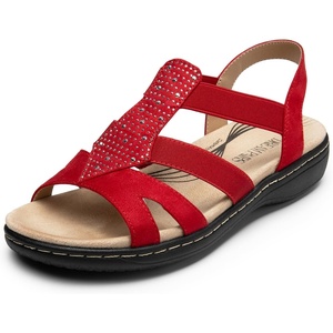 image:imageDREAM PAIRS Womens Comfortable Arch Support Flat SandalsRed