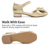 image:imageDREAM PAIRS Flower Girls Dress Shoes Bow Low HeelsGold