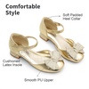 image:imageDREAM PAIRS Flower Girls Dress Shoes Bow Low HeelsGold