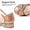 image:imageDREAM PAIRS Flower Girls Dress Shoes Bow Low HeelsRose Gold