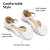 image:imageDREAM PAIRS Flower Girls Dress Shoes Bow Low HeelsWhite