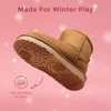 image:imageDREAM PAIRS Girls Boots Toddler Kids Winter ShoesCamel