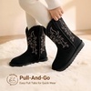 image:imageDREAM PAIRS Girls Boys Winter Cowboy Cowgirl BootsBlack