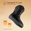 image:imageDREAM PAIRS Girls Boys Winter Cowboy Cowgirl BootsBlack