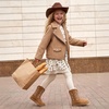 image:imageDREAM PAIRS Girls Boys Winter Cowboy Cowgirl BootsChestnut