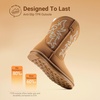 image:imageDREAM PAIRS Girls Boys Winter Cowboy Cowgirl BootsChestnut