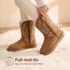 image:imageDREAM PAIRS Girls Boys Winter Cowboy Cowgirl BootsChestnut