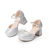 image:imageDREAM PAIRS Girls Dress Shoes Flower Platform HeelsSilver