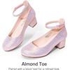 image:imageDREAM PAIRS Girls Dress Shoes Mary Jane High HeelsPink