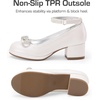 image:imageDREAM PAIRS Girls Dress Shoes Platform Chunky HeelsIvory