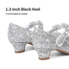 image:imageDREAM PAIRS Girls Mary Jane Flower Dress ShoesSilverglitter