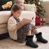 image:imageDREAM PAIRS Toddler Girls Winter Ankle Bow BootsAll Black