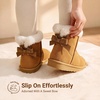 image:imageDREAM PAIRS Toddler Girls Winter Ankle Bow BootsChestnut