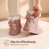 image:imageDREAM PAIRS Toddler Girls Winter Ankle Bow BootsPink