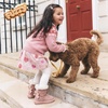 image:imageDREAM PAIRS Toddler Girls Winter Ankle Bow BootsPink