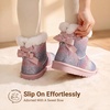 image:imageDREAM PAIRS Toddler Girls Winter Ankle Bow BootsRainbow