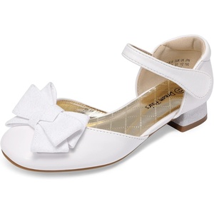 image:imageDREAM PAIRS Flower Girls Dress Shoes Bow Low HeelsWhite