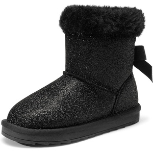 image:imageDREAM PAIRS Toddler Girls Winter Ankle Bow BootsAll Black