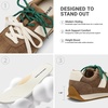 image:imageDREAM PAIRS Womens Genuine Leather Retro Barefoot SneakersDark Brown