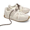 image:imageDREAM PAIRS Womens Genuine Leather Retro Barefoot SneakersGreyWhite