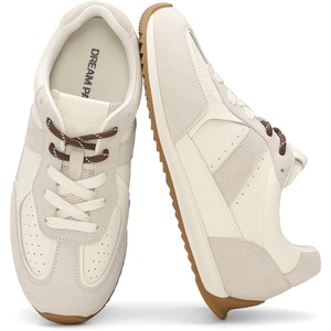 image:imageDREAM PAIRS Womens Genuine Leather Retro Barefoot SneakersGreyWhite