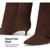 image:imageDREAM PAIRS FoldOver Knee High Fashion Boots for WomenDark Brown