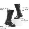 image:imageDREAM PAIRS Girls Knee High Riding BootsBlack 03