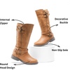 image:imageDREAM PAIRS Girls Knee High Riding BootsTan 03