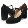 image:imageDREAM PAIRS Mary Jane Chunky Heels Wedding Dress ShoesBlack