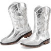 image:imageDREAM PAIRS Toddler Cowboy Cowgirl Western BootsSilver