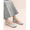 image:imageDREAM PAIRS Womens Ankle Straps Flats ShoesSilverGlitter