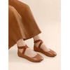 image:imageDREAM PAIRS Womens Ankle Straps Flats ShoesTanPu