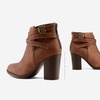 image:imageDREAM PAIRS Womens Chunky High Heel Ankle Booties ShoesBrownpu