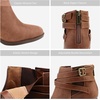 image:imageDREAM PAIRS Womens Chunky High Heel Ankle Booties ShoesBrownpu
