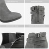 image:imageDREAM PAIRS Womens Chunky High Heel Ankle Booties ShoesGrey
