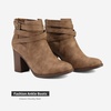 image:imageDREAM PAIRS Womens Chunky High Heel Ankle Booties ShoesTan