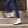 image:imageDREAM PAIRS Womens Combat Boots Laceup Ankle BootsWhite