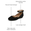 image:imageDREAM PAIRS Womens Dress Flats Ballet Low WedgeBlack Nubuck