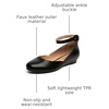 image:imageDREAM PAIRS Womens Dress Flats Ballet Low WedgeBlackPu1
