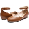 image:imageDREAM PAIRS Womens Dress Flats Ballet Low WedgeBrownpu