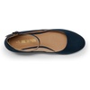 image:imageDREAM PAIRS Womens Dress Flats Ballet Low WedgeNavy Suede